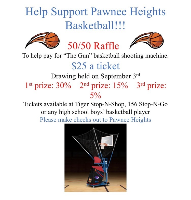 Pawnee heights basketball shooter raffle information